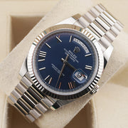 Rolex Day-Date 40 Presidential 228239 Fluted Bezel Blue Dial