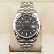 Rolex Datejust 41mm Slate Dial Fluted Bezel 126334