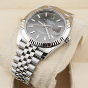 Rolex Datejust 41mm Slate Dial Fluted Bezel 126334
