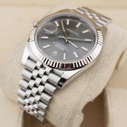 Rolex Datejust 41mm Slate Dial Fluted Bezel 126334
