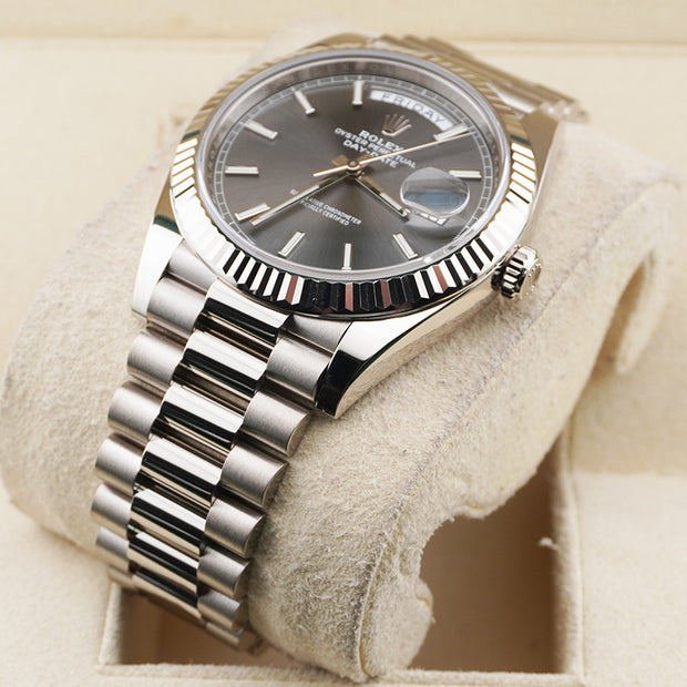 Rolex Day-Date 40 White Gold Slate Dial 228239