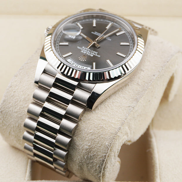 Rolex Day-Date 40 White Gold Slate Dial 228239