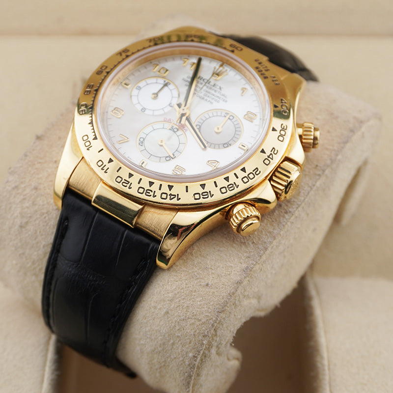 Rolex Daytona 40mm Oyster Flex 116518 MOP Arabic Dial Pre-Owned