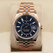 Rolex Sky-Dweller 42mm Blue Dial Rose Gold Jubilee Bracelet 336935