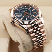 Rolex Sky-Dweller 42mm Blue Dial Rose Gold Jubilee Bracelet 336935