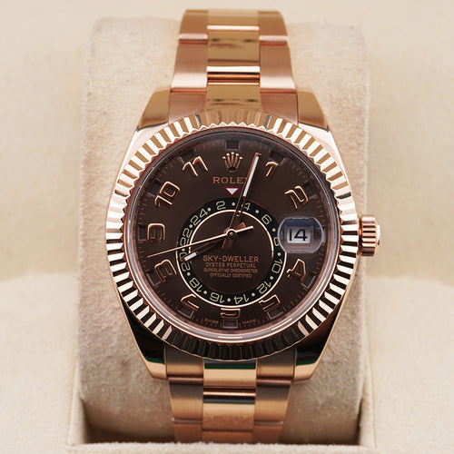 Rolex Sky-Dweller 42mm 326935 Chocolate Arabic Dial Pre-Owned