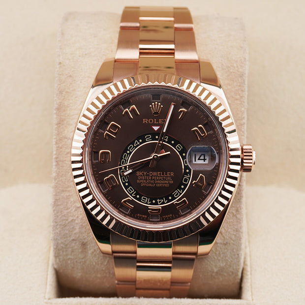 Rolex Sky-Dweller 42mm 326935 Chocolate Arabic Dial Pre-Owned