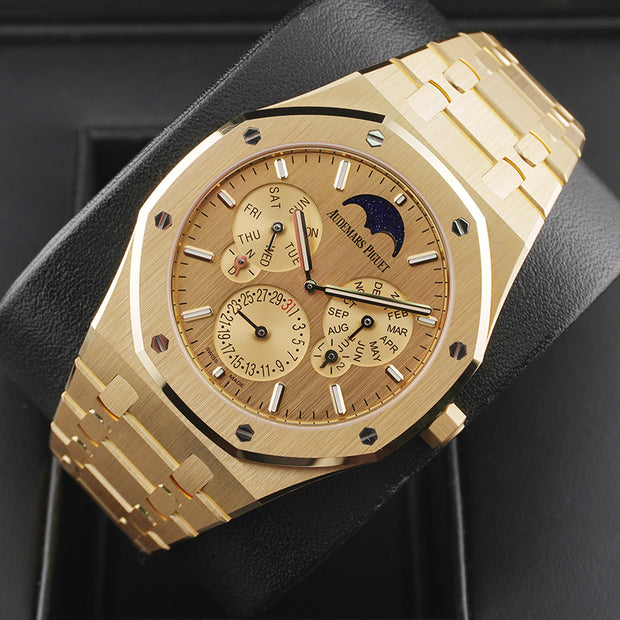 Audemars Piguet Royal Oak Perpetual Calendar Ultra-Thin 41mm Yellow Dial 26586BA