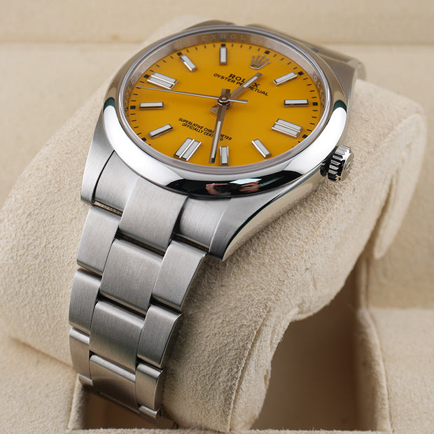 Rolex Oyster Perpetual 41mm 124300 Yellow Dial