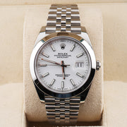 Rolex Datejust 41mm White Dial Smooth Bezel 126300