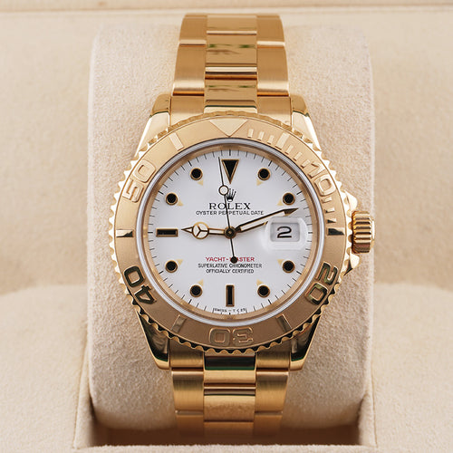 Rolex Yacht-Master 40 18K Yellow Gold 40mm 16628 White Dial Pre-Owned