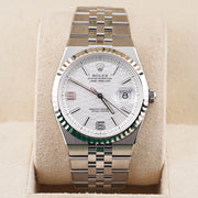 Rolex Land Dweller White Honeycomb Motif Dial Fluted Bezel 36mm 127234