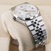 Rolex Land Dweller White Honeycomb Motif Dial Fluted Bezel 36mm 127234