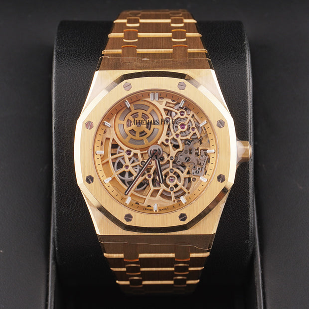 Audemars Piguet Royal Oak Jumbo 16204BA.OO.1240BA.01 Extra-Thin Yellow Gold Openworked 39mm