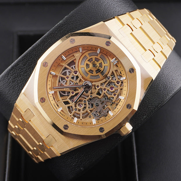 Audemars Piguet Royal Oak Jumbo 16204BA.OO.1240BA.01 Extra-Thin Yellow Gold Openworked 39mm
