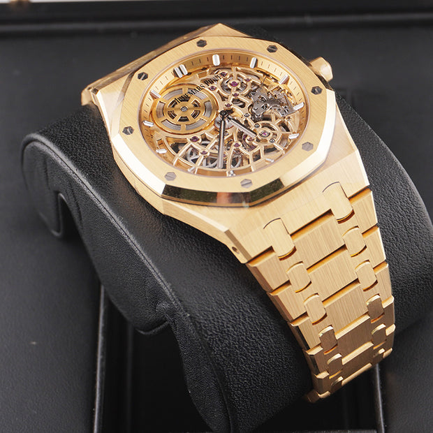 Audemars Piguet Royal Oak Jumbo 16204BA.OO.1240BA.01 Extra-Thin Yellow Gold Openworked 39mm
