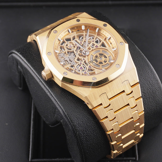 Audemars Piguet Royal Oak Jumbo 16204BA.OO.1240BA.01 Extra-Thin Yellow Gold Openworked 39mm