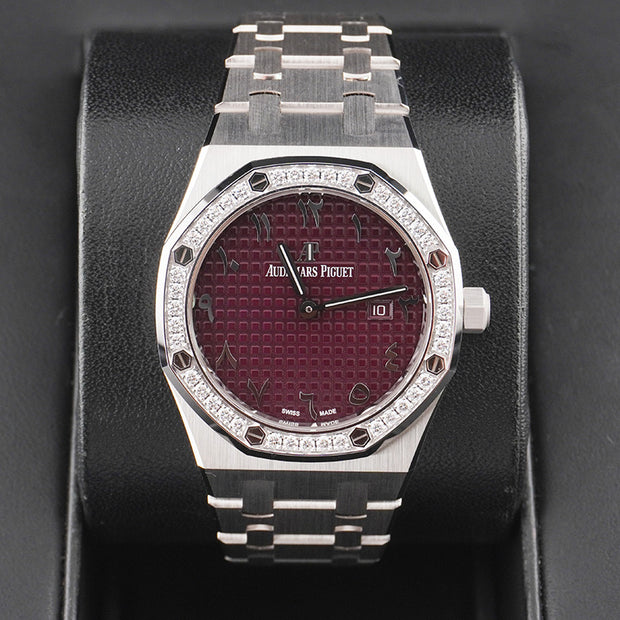 Audemars Piguet Royal Oak Quartz 33mm 67651BC Burgundy Arabic Dial