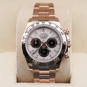 Rolex Daytona 40mm Rose Gold Meteorite Chronograph Dial Watch 116505