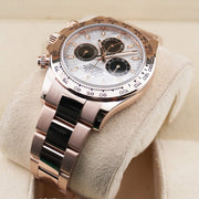 Rolex Daytona 40mm Rose Gold Meteorite Chronograph Dial Watch 116505