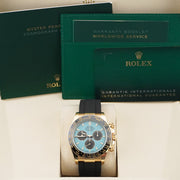 Rolex Daytona 126518LN Yellow Gold Oyster-flex Tiffany Blue Dial