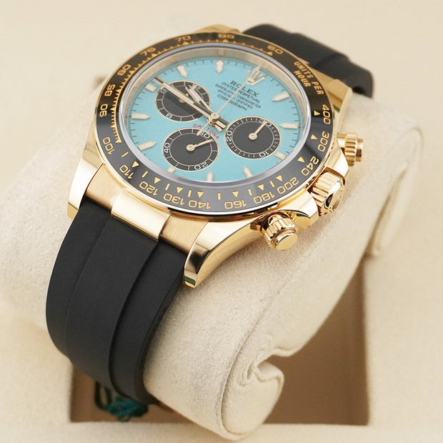 Rolex Daytona 126518LN Yellow Gold Oyster-flex Tiffany Blue Dial