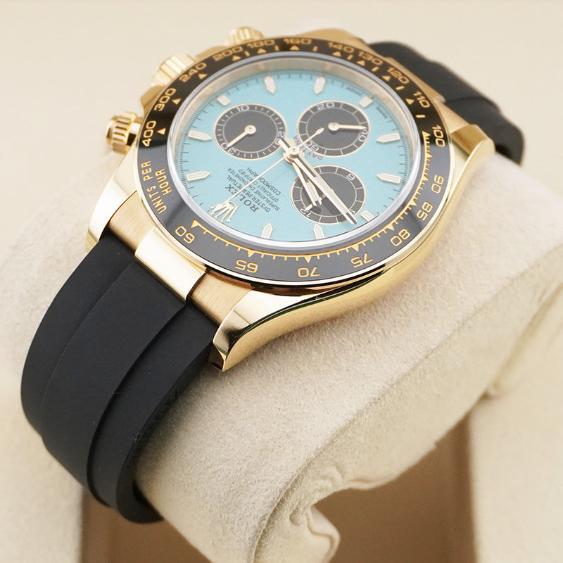 Rolex Daytona 126518LN Yellow Gold Oyster-flex Tiffany Blue Dial