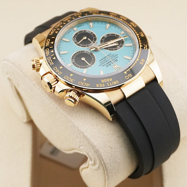 Rolex Daytona 126518LN Yellow Gold Oyster-flex Tiffany Blue Dial