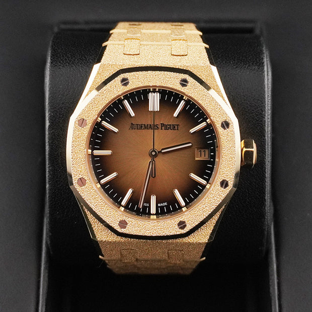 Audemars Piguet Royal Oak 37mm Smoked Yellow Dial 15550BA Frosted