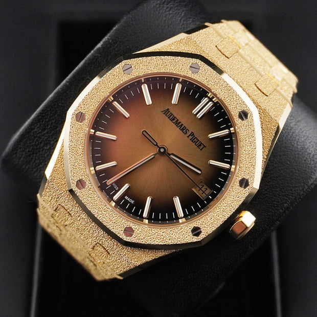 Audemars Piguet Royal Oak 37mm Smoked Yellow Dial 15550BA Frosted