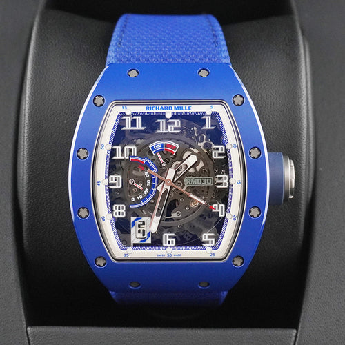 Richard Mille RM030 Blue Ceramic 50mm Openworked Dial Pre-Owned