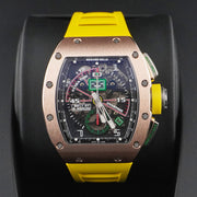 Richard Mille Chronograph RM11-01 Rose Gold "Roberto Mancini" 50mm Openworked Dial