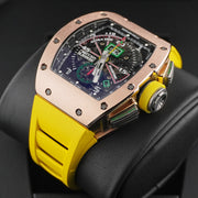 Richard Mille Chronograph RM11-01 Rose Gold "Roberto Mancini" 50mm Openworked Dial