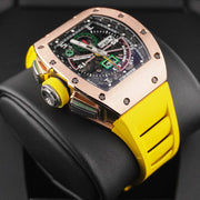 Richard Mille Chronograph RM11-01 Rose Gold "Roberto Mancini" 50mm Openworked Dial