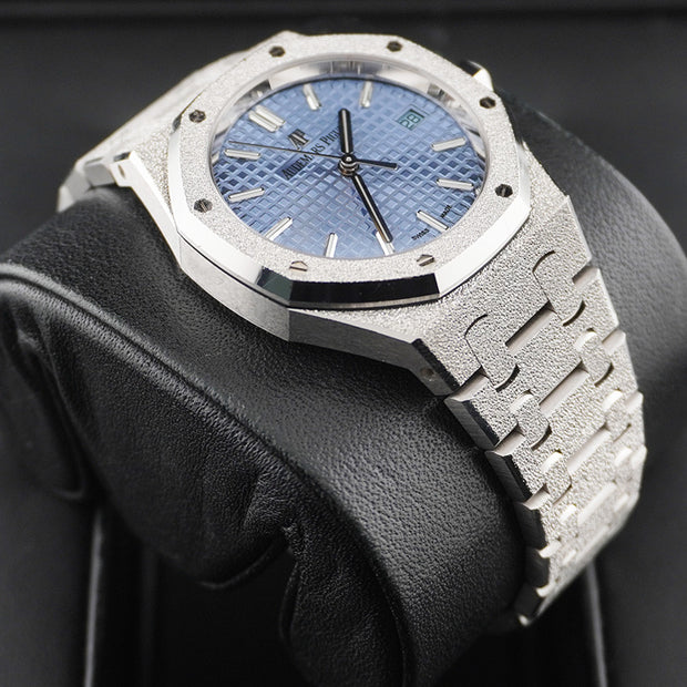 Audemars Piguet Royal Oak Frost Gold Selfwinding 34mm 77353BC.GG.1263BC.01 Light Blue Dial