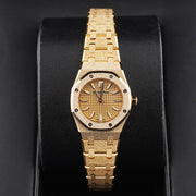 Audemars Piguet Royal Oak Mini Frosted Gold Quartz 23mm Gold Dial 67630BA