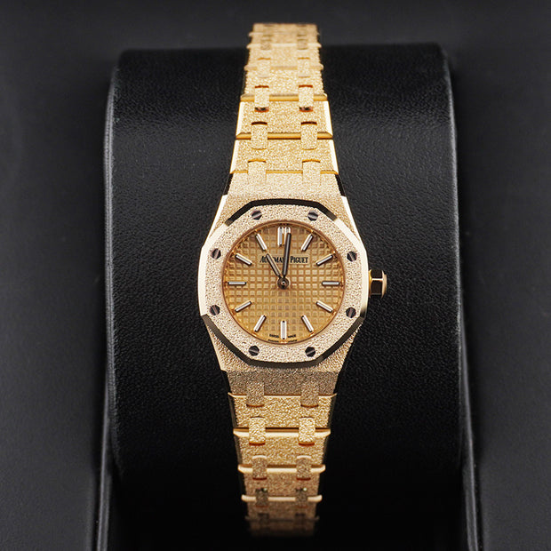 Audemars Piguet Royal Oak Mini Frosted Gold Quartz 23mm Gold Dial 67630BA