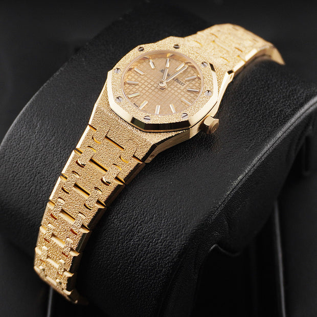 Audemars Piguet Royal Oak Mini Frosted Gold Quartz 23mm Gold Dial 67630BA