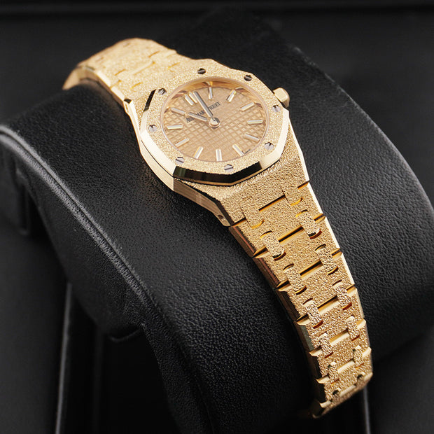 Audemars Piguet Royal Oak Mini Frosted Gold Quartz 23mm Gold Dial 67630BA