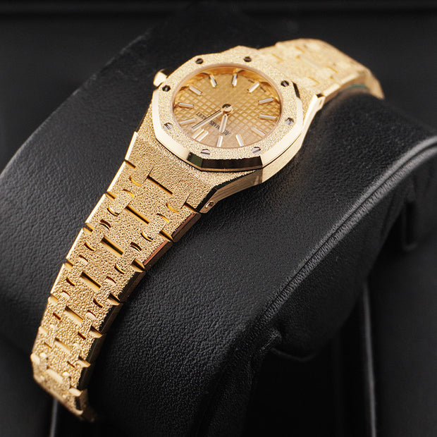 Audemars Piguet Royal Oak Mini Frosted Gold Quartz 23mm Gold Dial 67630BA