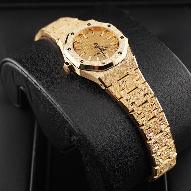 Audemars Piguet Royal Oak Mini Frosted Gold Quartz 23mm Gold Dial 67630BA