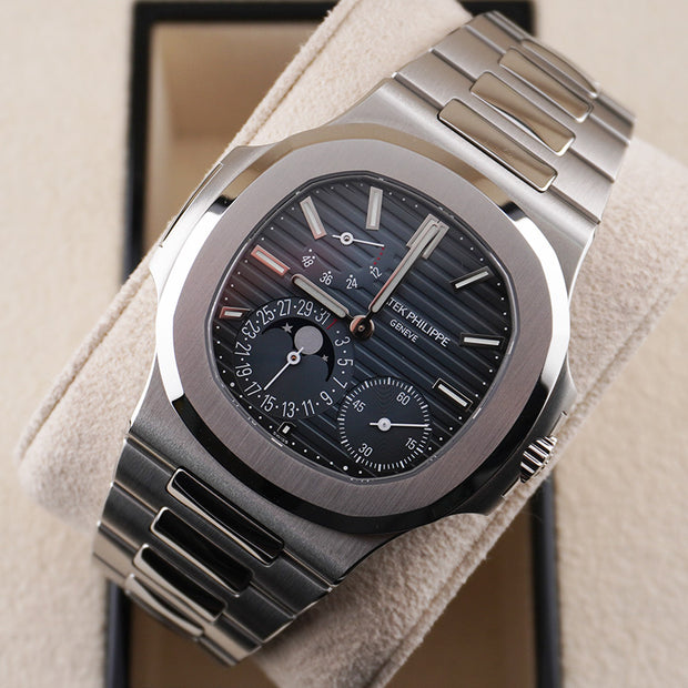 Patek Philippe Nautilus Moon Phases 40mm 5712/1A Blue Dial NEW BUCKLE