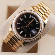 Rolex Day-Date 40 Presidential 228398TBR Black Baguette Dial