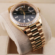 Rolex Day-Date 40 Presidential 228398TBR Black Baguette Dial