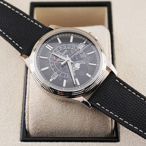 Patek Philippe Retrograde Perpetual Calendar 40mm Grey and Black Dial
