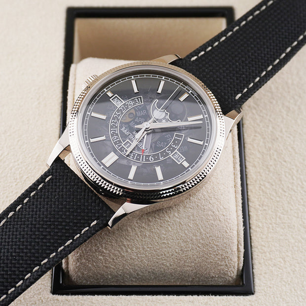 Patek Philippe Retrograde Perpetual Calendar 40mm Grey and Black Dial
