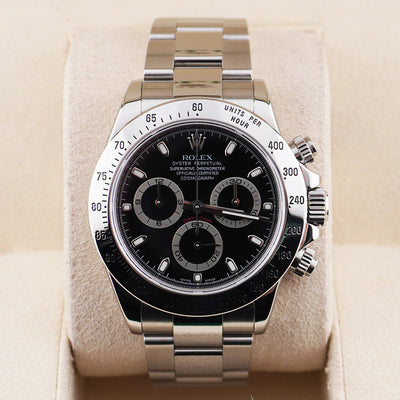 Rolex Daytona 40mm 116520 Black Dial Discontinued Model Pre-Owned