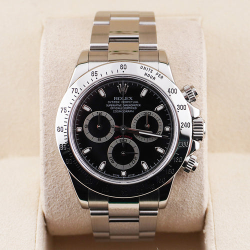 Rolex Daytona 40mm 116520 Black Dial Discontinued Model Pre-Owned