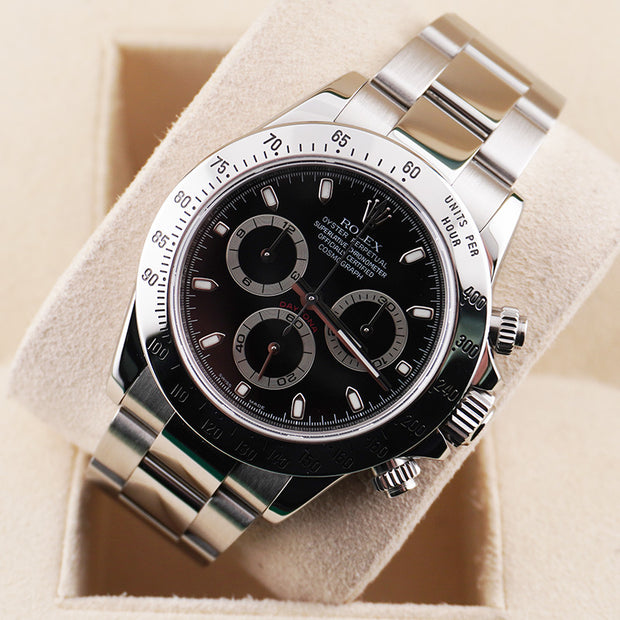 Rolex Daytona 40mm 116520 Black Dial Discontinued Model Pre-Owned