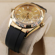 Rolex Sky-Dweller 336238 Yellow Gold Champagne Dial Oyster-Flex